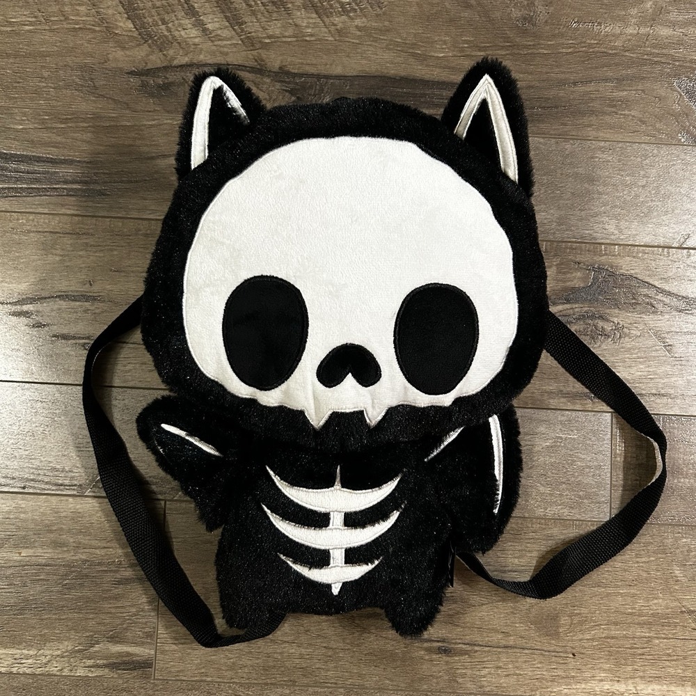 VampireFreaks Bony Bat Skelanimals Plush Skeleton Emo Backpack